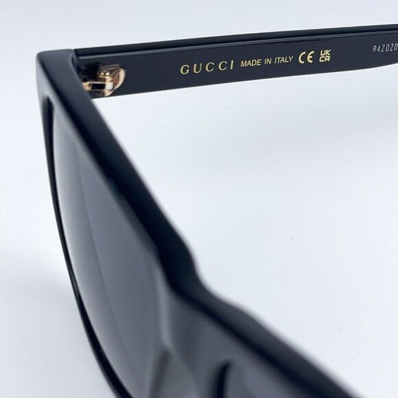 NEW GUCCI GG0746SA 001 Black Gray Anti-Reflective Square Unisex Sunglasses - Picture 12 of 15
